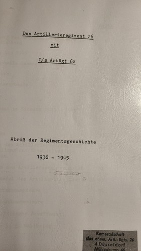 Das artillerieregiment mit - das, 26
